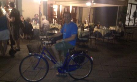 Biking around the city of Lucca at night!, June 20 2011.