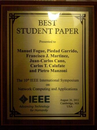 NCA 2011, Best Student Paper