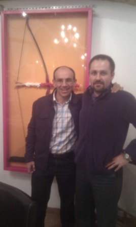 In Torre de Zoco Restaurant with my colleague Pedro Ruiz, October 28th 2011.