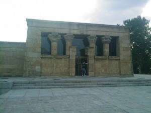 HTC 019 The Temple of Debod, Madrid. June 30th 2010. The temple of Debod is an original Egyptian structure dating from 2200 years ago, which was dedicated to the cult of the gods Amun and Isis. It was donated to Spain by the Egyptian government in 1968, as a token of Egypt’s gratitude for the assistance Spain provided in rescuing the temples of Abu Simbel, in Nubia.