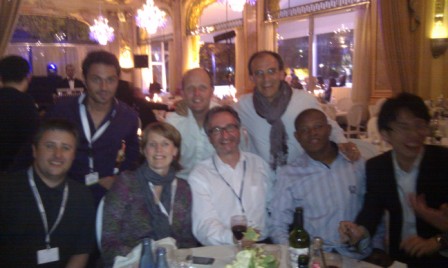 Having fun with some colleagues.