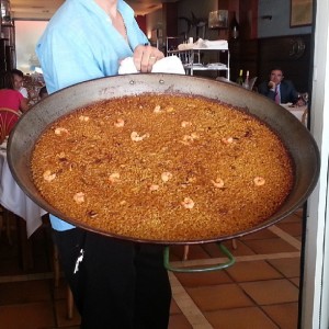 Enjoying a Seafood Paella. Simply awesome!