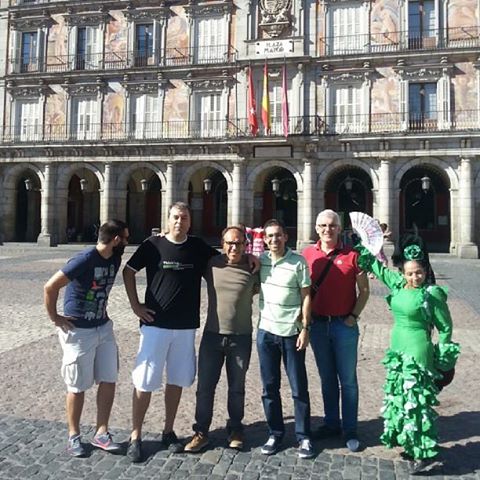 In "Plaza Mayor" having a relaxing "Cafe con Leche"