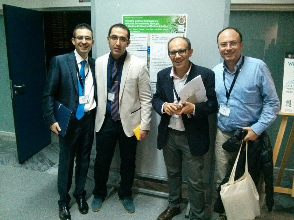 With my colleagues prof. Carlos Calafate, and Floriano De Rango, and my PhD student Ali.