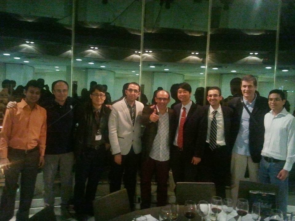 At the Gala dinner with the TPC Chairs and some PhD Students.