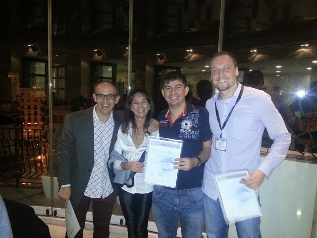 Ana and me announcing the the Students Grants.